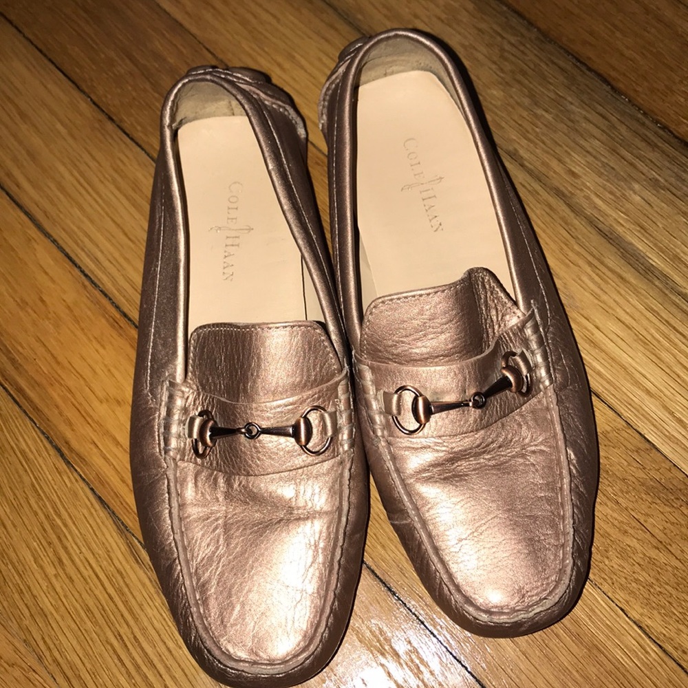 Cole Haan Rose Gold soft leather flats
